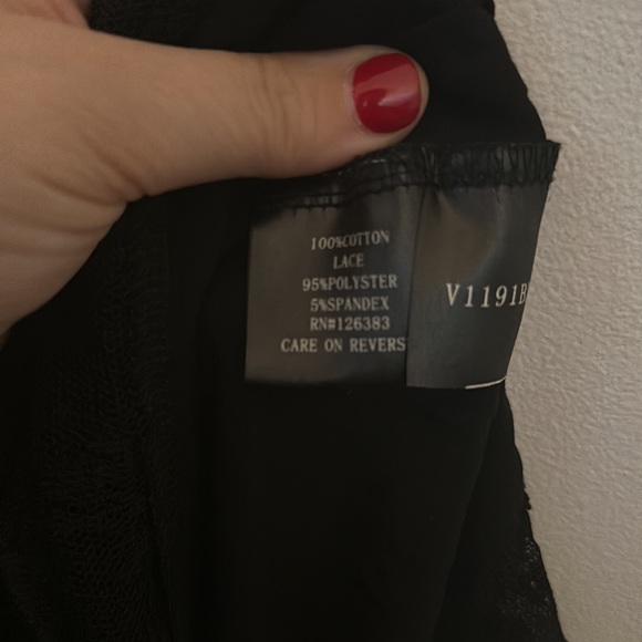 BLACK LACE TANK TOP BLOUSE SZ LG NEW - Picture 7 of 7